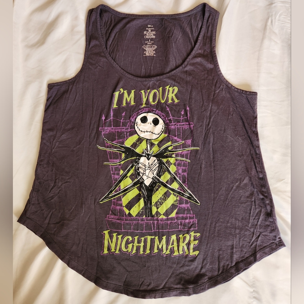 Torrid Disney The Nightmare Before Christmas Tank - Jack Pumpkin King Grey
